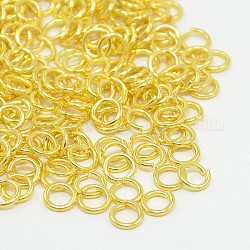 Jewelry Findings, Brass Jump Rings, Cadmium Free & Lead Free, Open Jump Rings, Golden, 8x1.2mm, Inner Diameter: 5.6mm, about 5580pcs/kg