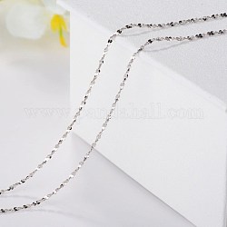 Унисекс латунная цепочка для ожерелий, серебряные, 15.74 дюйм (40 см)