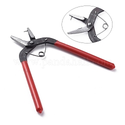 Carbon Steel Jewelry Pliers, 1mm Small Hole Punch Pliers, Red, 15.5x11x1cm