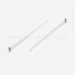 304 Stainless Steel Ball Head Pins, Stainless Steel Color, 28x0.6mm, 22 Gauge, Head: 2mm