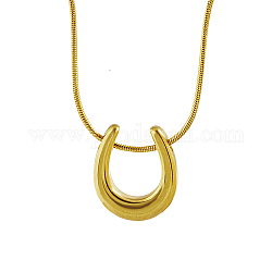 Colliers à pendentif en forme de larme en acier inoxydable, collier porte-bagues, véritable 18k plaqué or, 15.75 pouce (40 cm)