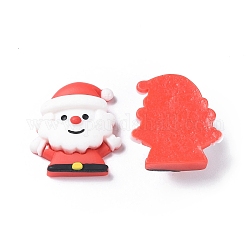 Christmas Theme Opaque Resin Cabochons, Santa Claus, 27x24x7.5mm