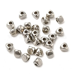 Ccb Kunststoff-Perlen, Dreieck, Platin Farbe, 4x5x4.5 mm, Bohrung: 1.8 mm