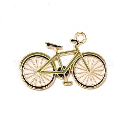 Pendente smaltati in lega, oro, ciondoli per biciclette, nero, 19x28.5x1.5mm, Foro: 2 mm