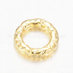 Rack Plating Brass Linking Rings, Lead Free & Nickel Free & Cadmium Free, Golden, 8x2mm, Hole: 4.5mm