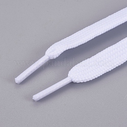 Polyesterkorde, Schnürsenkel, Kordelzug, weiß, 9 mm, ca. 60 cm / Strang