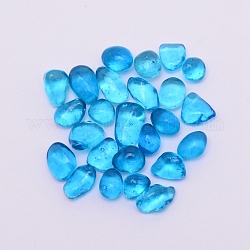 Perle di vetro, pepite, Senza Buco / undrilled, per la decorazione del serbatoio di pesci d'acquario, cielo blu profondo, 3~6x3~6mm, circa 2601pcs/605g