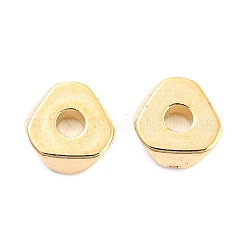 Ccb perline di plastica, triangolo, oro, 6.5x6.5x2mm, Foro: 1.8 mm