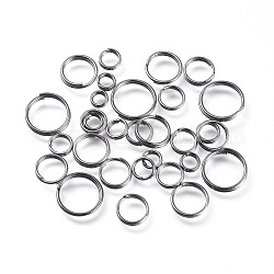 Anelli di ferro spezzati, anelli di salto a doppio anello, canna di fucile, 4~10x1.4mm, diametro interno: 3.3~8.6mm, circa 5316pcs/500g