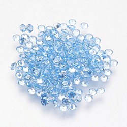 Aquamarine Cubic Zirconia Cabochons, Diamond Shape, Light Sky Blue, 4x2.5mm