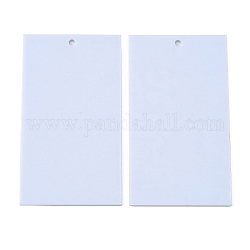 Customization Blank Acrylic Board, White, 88x50x2mm, Hole: 3mm
