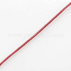 Elastic Round Jewelry Beading Cords Nylon Threads, Dark Red, 1.2mm, about 100yards/roll(300 feet/roll)