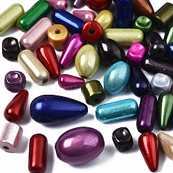 Perles opaques acrylique, forme mixte, couleur mixte, 5~20x6~12x6~12mm, Trou: 1~2mm