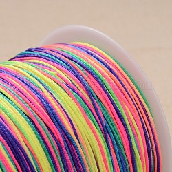 Cordon de polyester, cordon de nouage cordon de perles, pour la fabrication de bracelets, colorées, 1mm, environ 300 mètre / roll