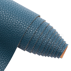 Искусственная кожа, для аксессуаров для одежды, зелено-синие, 135x30x0.12 см