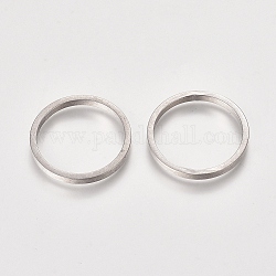Anillos de enlace de 304 acero inoxidable, anillo, color acero inoxidable, 20x1.7mm, diámetro interior: 17 mm
