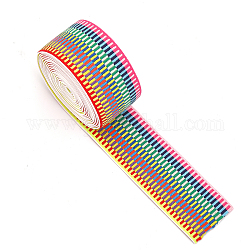 Chgcraft fascia larga elastica in nylon da 4 metro, piatto, colorato, motivo a strisce, 50x1.3mm
