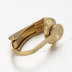 Placcatura ionica (ip) 304 risultati dell'orecchino a clip in acciaio inossidabile, oro, 16x7.5x10mm
