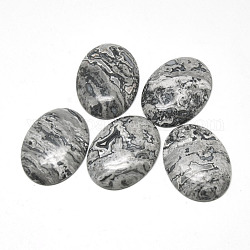 Cabochons pierre naturelle / pierre noire, ovale, 39~40x29~30x5~8mm