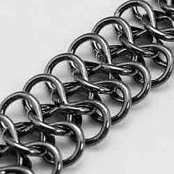 Handmade Iron Mesh Chains, Unwelded, Chainmailles, Gunmetal, 8~19x8~9x1~1.5mm