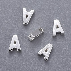 Messing Charme, Buchstabe, letter.a, 6x4.5x2 mm, Bohrung: 1 mm