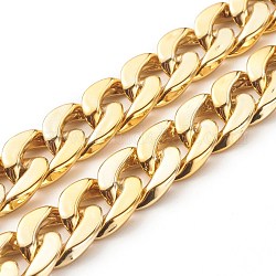 Пластиковые цепи ccb, скрученные бордюрный цепи, овальные, золотые, 28x20x6 мм