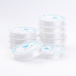 Klarer elastischer Kristallfaden, dehnbare Perlenschnur, für die Herstellung von Perlenschmuck, 0.7 mm, ca. 9.29 Yard (8.5m)/Rolle