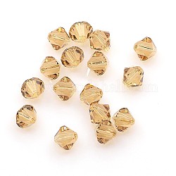 Austrian Crystal Beads, 5301 6mm, Bicone, Lt.Col.Top, Size: about 6mm long, 6mm wide, Hole: 1mm