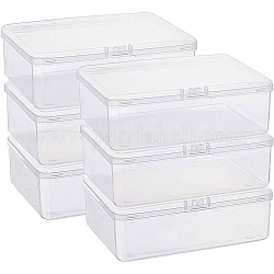 BENECREAT 18 Pack 2.5x1.73x0.78 Rectangle Clear Plastic Bead Storage Containers Box Case with lid for Earplugs,Pills,Tiny Bead,Jewelry Findings