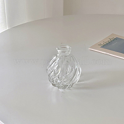 Mini vaso di vetro, accessori per la casa delle bambole con micro paesaggi, fingendo decorazioni di scena, chiaro, 70x80mm