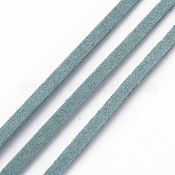 Faux Suede Cords, Faux Suede Lace, Cadet Blue, 1/8 inch(3mm)x1.5mm, about 100yards/roll(91.44m/roll)