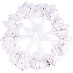 Pandahall circa 1000 pz stringa bianca gioielli cartellini dei prezzi abbigliamento display tag rettangolo prezzo etichetta design bianco bianco 23x13mm