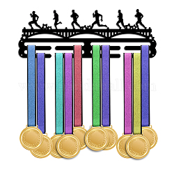 PHパンダホールメタルメダルホルダー  ランニングアスリートメダルハンガーメダルラックフレームスポーツ賞リボンホルダー個性的ウォールマウント階層型賞ラック、メダル60個以上用スポーツレースランナーアスリート