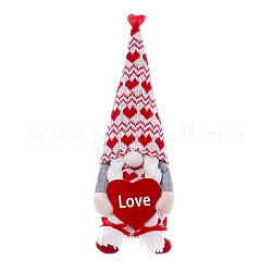 День Святого Валентина тканевые куклы-гномы, статуэтки, украшения, для дома, витрины, украшения рабочего стола, сердце, 130x100x350 мм