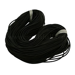 Cordón de caucho sintético negro redondo de 4 mm, huecos, agujero: 1~2 mm