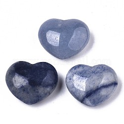 Натуральный синий авантюрин сердце любовь камень, карманный пальмовый камень для балансировки рейки, 20x23x10 мм