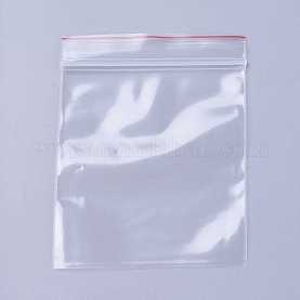 PandaHall Plastic Zip Lock Bags, Resealable Packaging Bags, Top Seal, Self Seal Bag, Rectangle, Clear, 6x4cm, Unilateral Thickness: 0.05mm