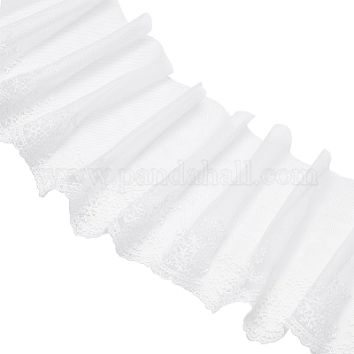 5 ярд полиэстеровой кружевной ткани с цветочным узором DIY-BC0013-19-1