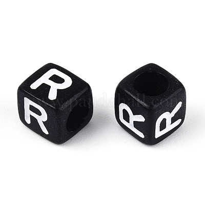 Начальные акриловые бусины с горизонтальной дырочкой OACR-ZX006-35R-1