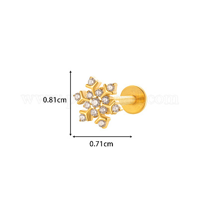 Серьги для хряща из титанового сплава с микропаве из кубического циркония WGCFBAF-08-1