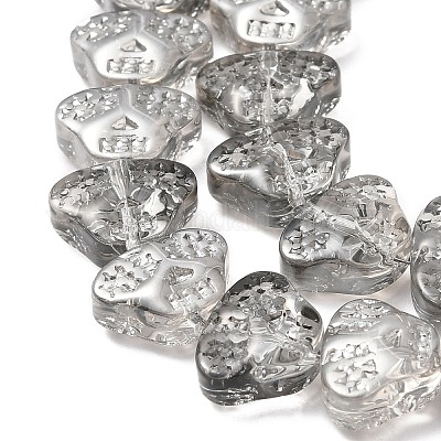 Прозрачные стеклянные бусины гальваническим пряди EGLA-F158-PL02-A-1