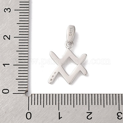 925 подвеска из стерлингового серебра с прозрачным микропаве и цирконием STER-H117-01P-11-1