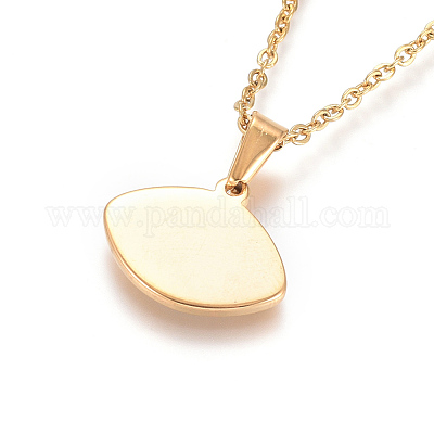 Ожерелья с подвесками из нержавеющей стали 304 с эмалью NJEW-F275-38G-1