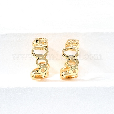 Серьги-манжеты из латуни EJEW-F370-16G-1