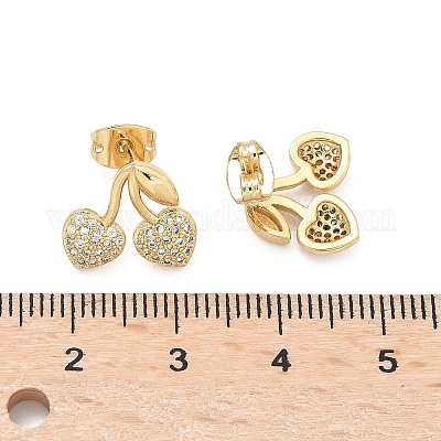 Серьги-гвоздики из циркония EJEW-Q017-03A-G-1