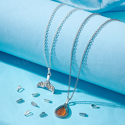 12 шт. 2 стиля 925 застежки-кнопки из стерлингового серебра STER-NB0001-31-1