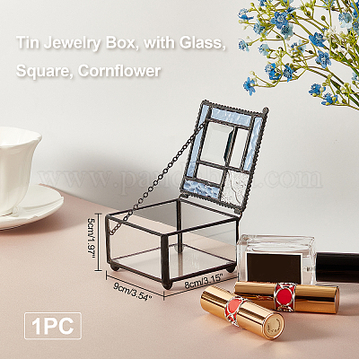 Оловянная шкатулка OBOX-WH0007-08-1