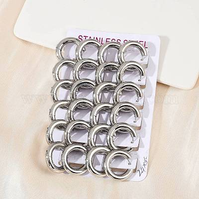 Серьги-кольца из нержавеющей стали 202 для полировки EJEW-M106-02P-04-1