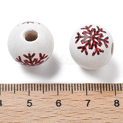 Печатные деревянные европейские бусины схима WOOD-G023-06-1