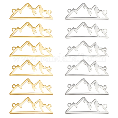 20 шт. 2-х цветные подвески-соединители из нержавеющей стали STAS-UN0047-49-1
